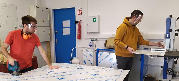 Le Mans Université masques fabrication